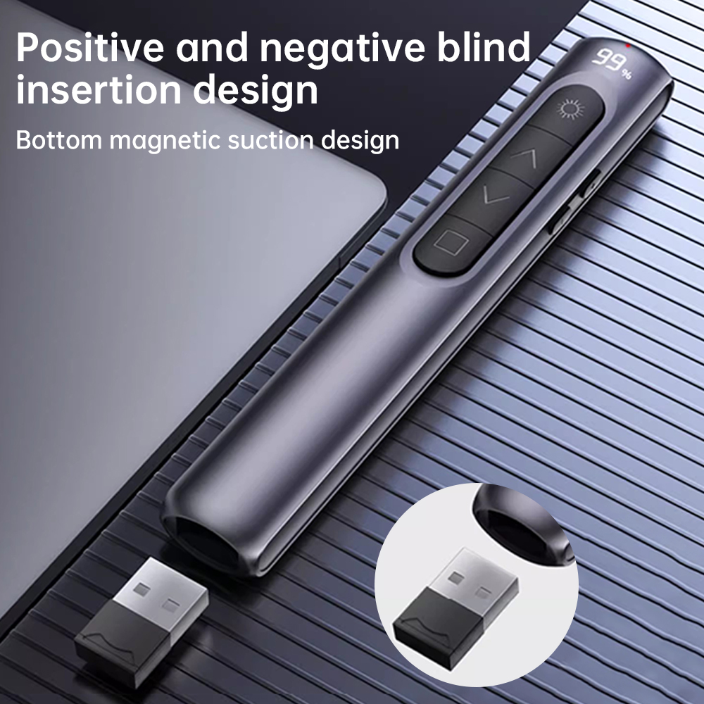 Laser Pointer Presenter - 무선 페이지 터너 충전식 프리젠터 리모컨