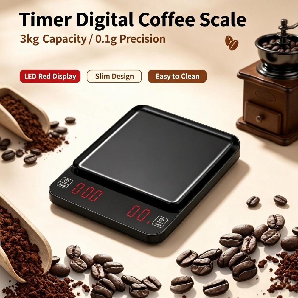 Electronics For Home - 3kg/0.1g 고정밀 디지털 커피 저울, LED