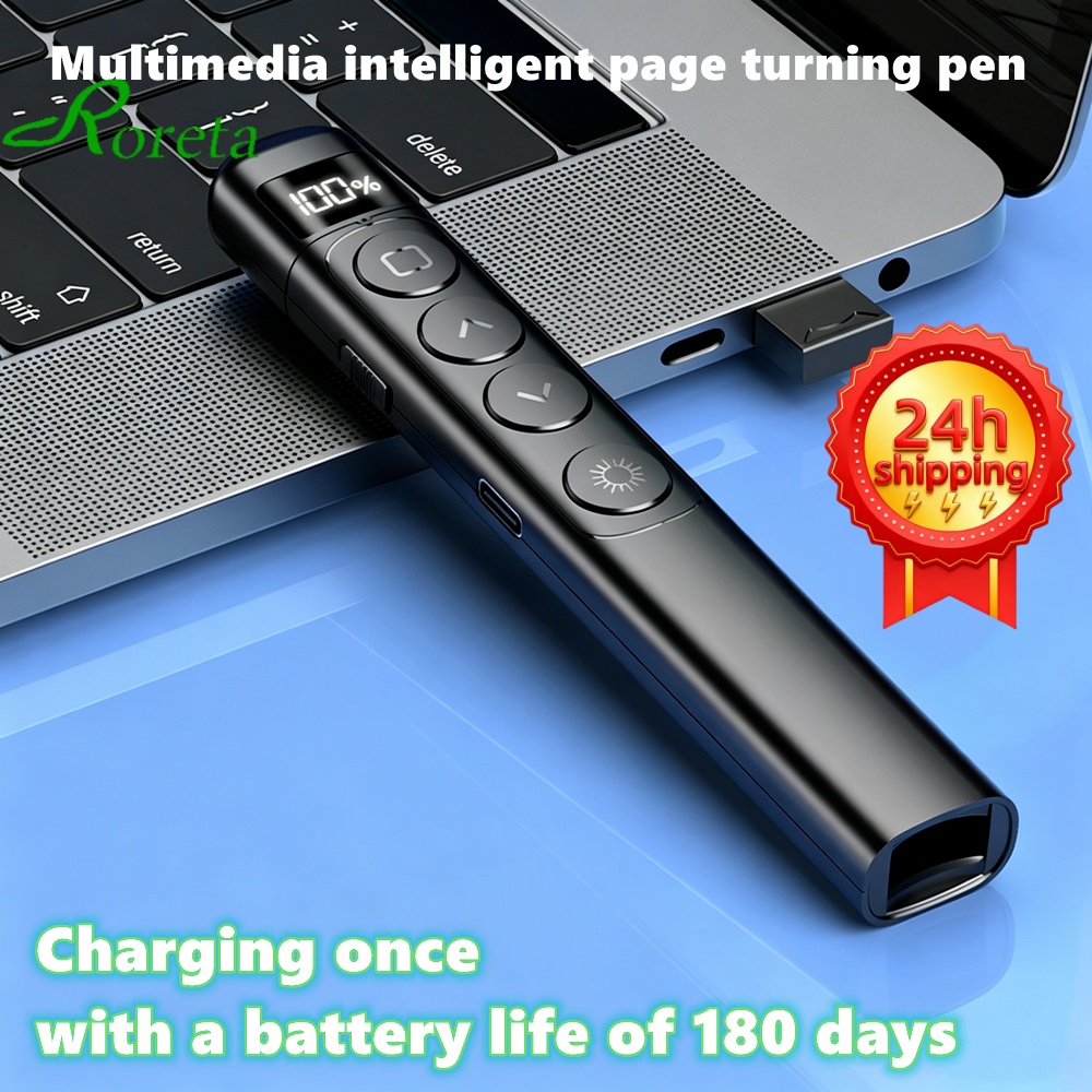 Laser Pointer Presenter - 파워포인트 펜 무선 프레젠테이션 클리커 Type-C