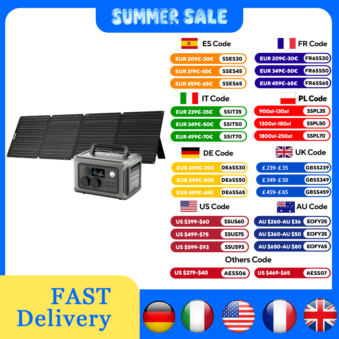 Solar Powered Charger - 올파워스 R600 파워스테이션 299Wh 600W 태양광