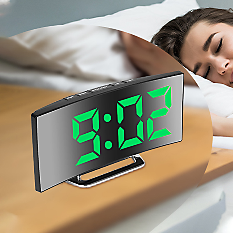 Electronic Gadgets For Home - LED 디지털 알람 시계 곡선 스크린