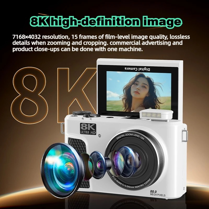 WD300 8K 디지털 카메라 88MP 비디오 로그 카 - Electronic Gadgets For Home 리뷰 및 가격