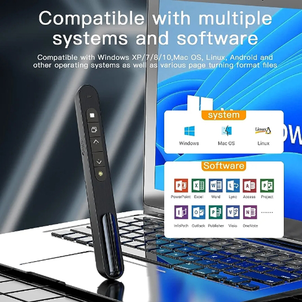 무선 프레젠터 레이저 페이지 넘김 펜 2.4GHz 볼륨 - Laser Pointer Presenter 리뷰 및 가격