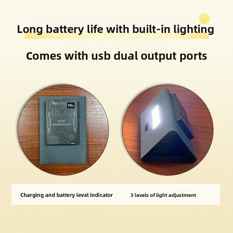 접이식 태양광 패널 충전기 휴대용 보조배터리(LED 조 - Solar Powered Charger 리뷰 및 가격