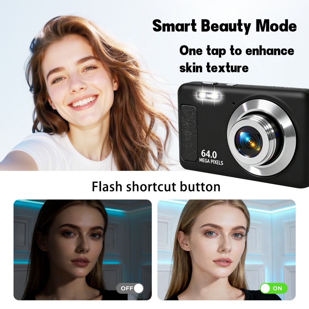 4K 울트라 HD 휴대용 디지털 카메라 64MP 16배 - Electronic Gadgets For Home 리뷰 및 가격