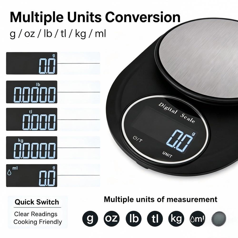 2KG 0.1g 미니 휴대용 디지털 주방 저울, 원형  - Electronics For Home 리뷰 및 가격